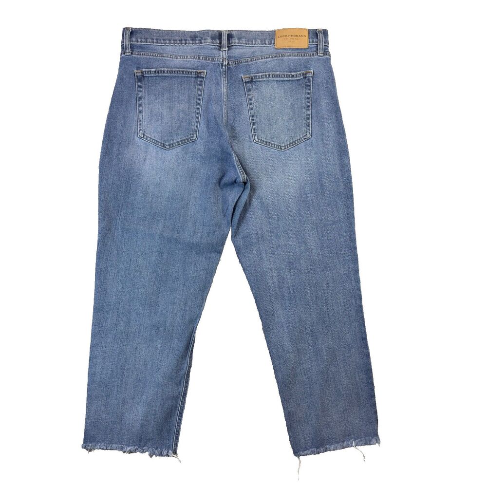 Lucky Brand Jeans Womens 14/32 Blue Denim Mid Rise Boyfriend Sienna Cotton Pants - Picture 2 of 15